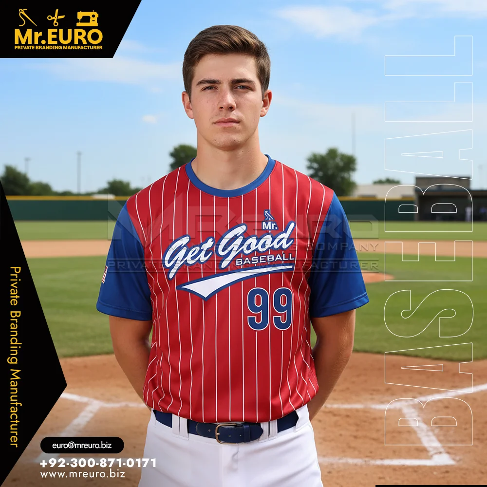 Custom Pinstripes Baseball Crew Neck Jersey - Custom Baseball-Softball Uniforms