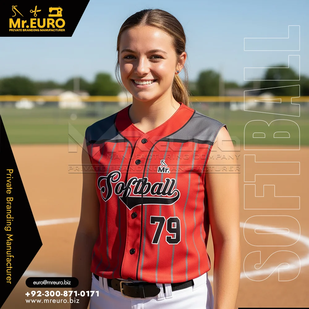 Custom Softball Sleeveless Custom Full Button Jersey - Custom Baseball-Softball Uniforms