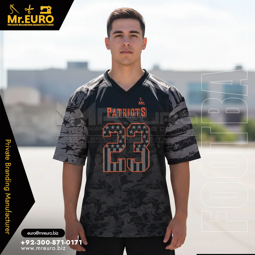 Custom Black American Football Fan Jersey Custom Design - Custom American Football Uniforms