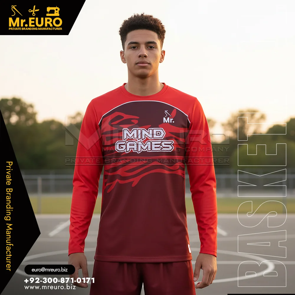 Custom Team Basketball Shooting Shirt Full Sleeve Style - Custom Basketball Uniforms