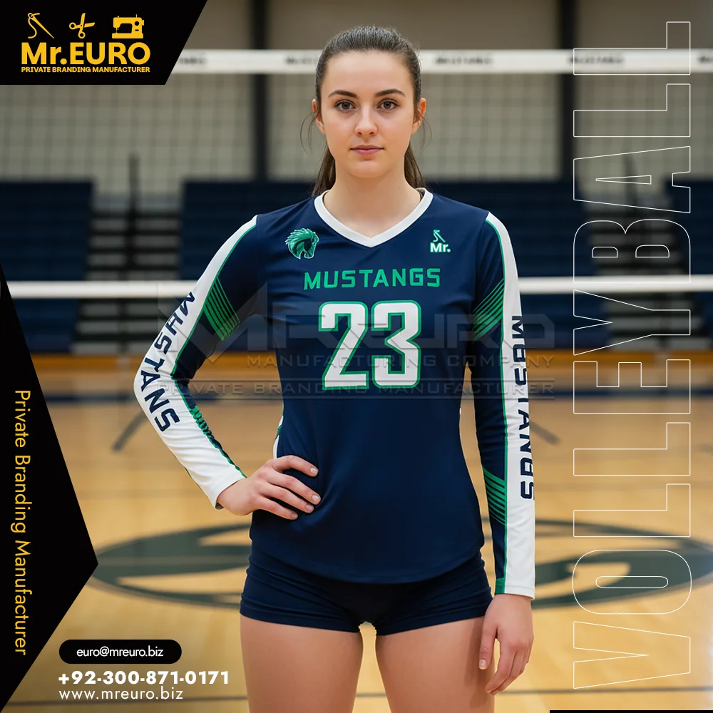 Custom Full Sleeve Volleyball Jersey Pro Level Performance - Custom Volleyball Uniforms