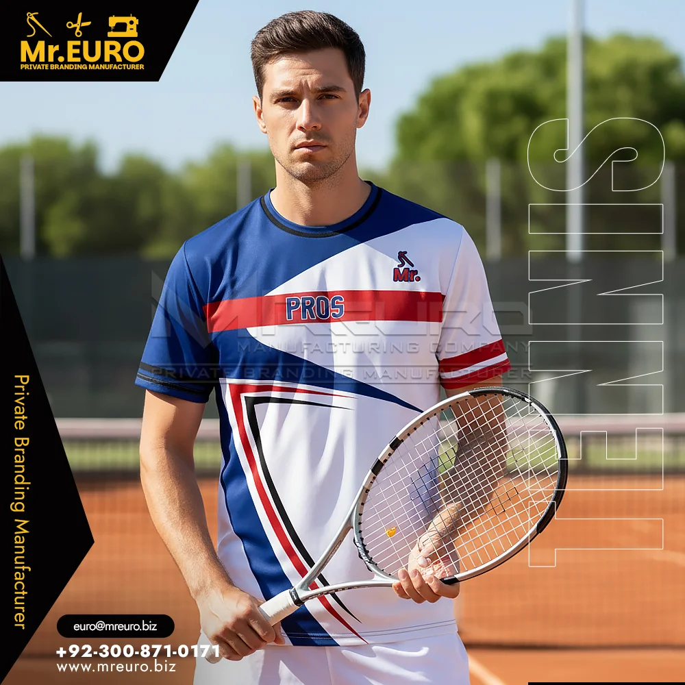 Custom UltraFlex Tennis Crew Neck Tee Stretch Comfort Fit - Custom Tennis Uniforms