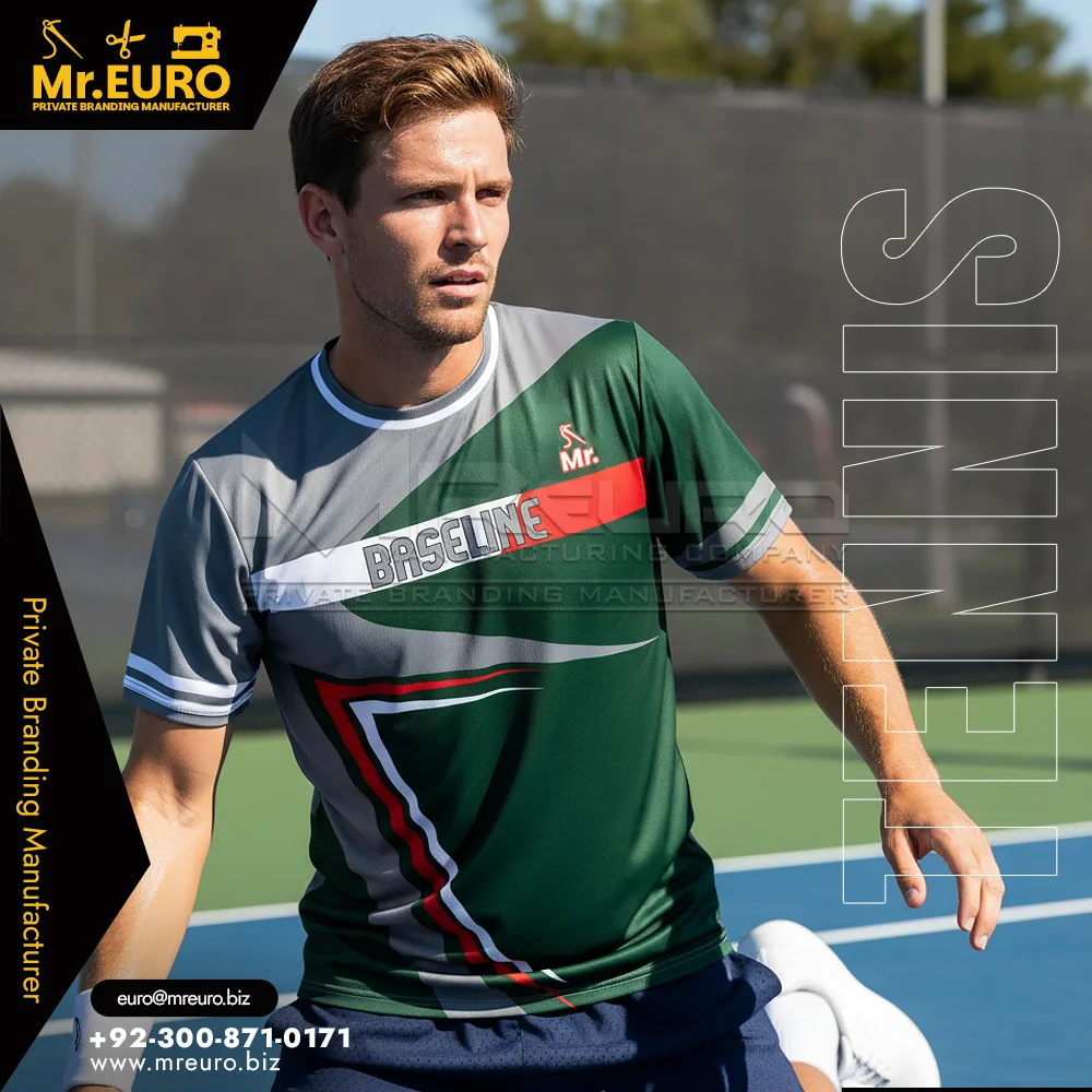 Custom Performance Crew Neck Tennis Tee Peak Athletic Wear - Custom Tennis Uniforms