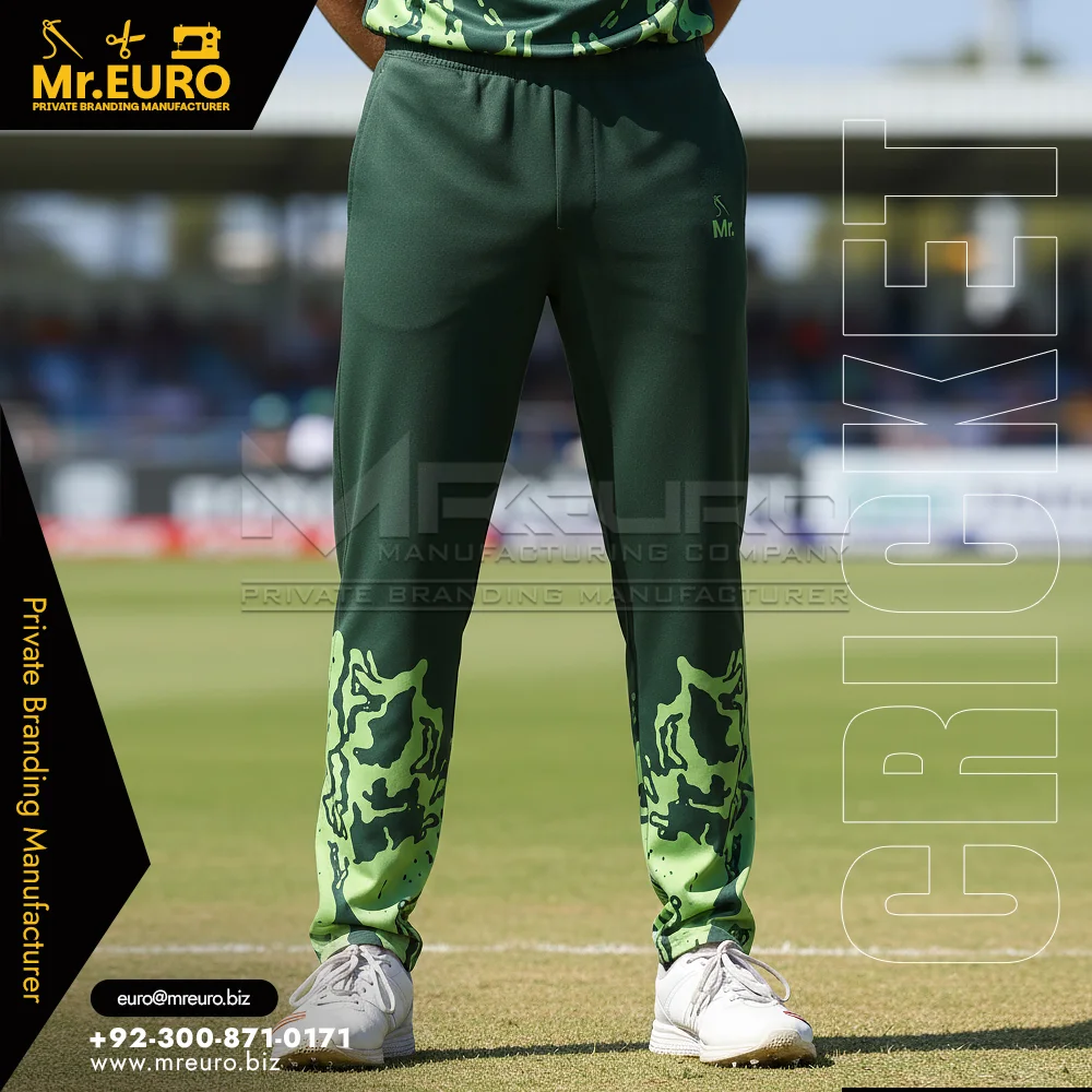 Custom Two Tone Green Cricket Trouser for Match Day Kits - Custom Cricket Uniforms
