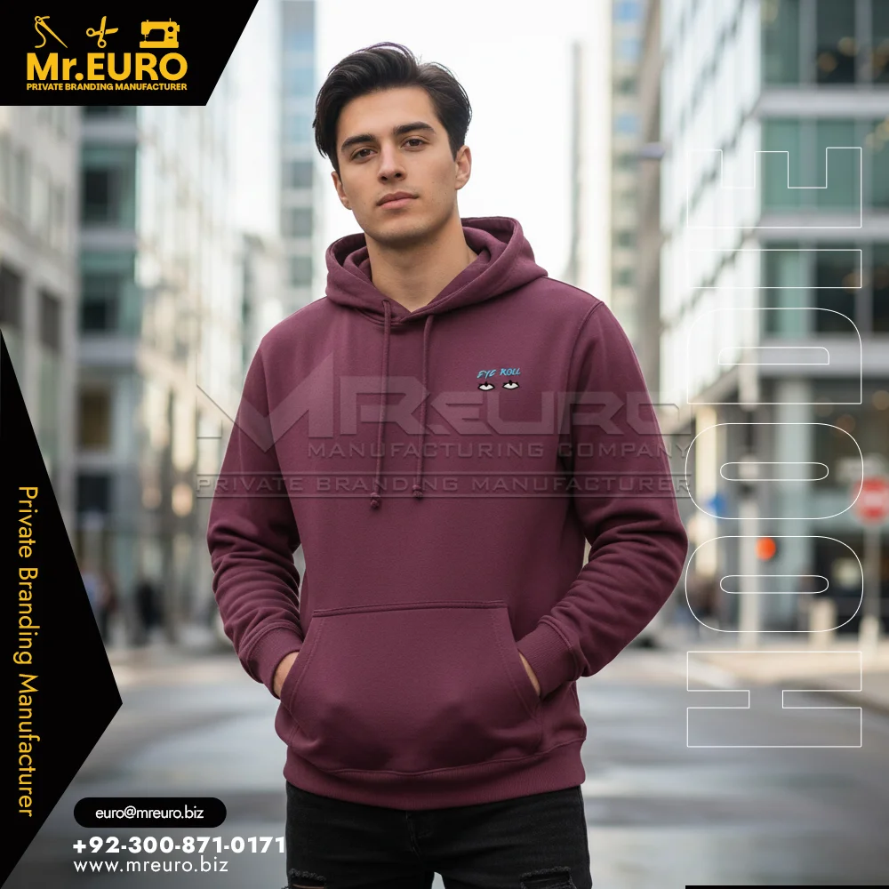 Custom Maroon Pullover Plain Hoodie Winter Essentials - Hoodies-Sweatshirts