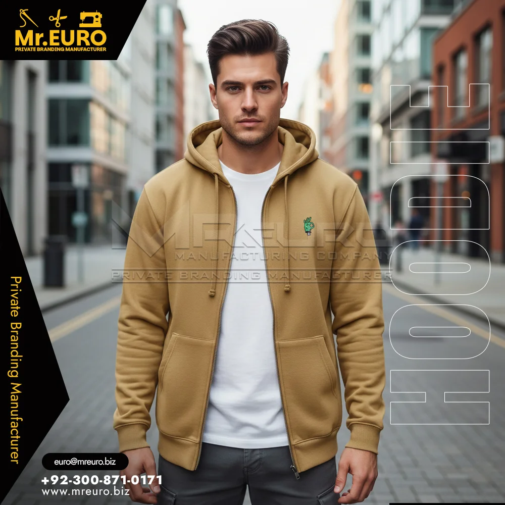 Custom Men's Casual Winter Zipper Hoodie Daily Wear - Hoodies-Sweatshirts