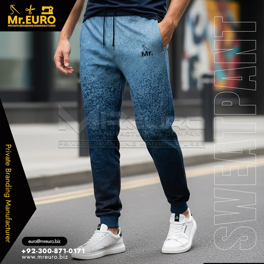 Custom Denim Look Stretch Sweat Pant for Comfort & Style - Sweat Pants