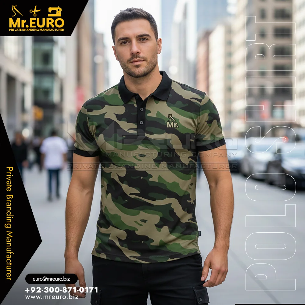 Custom Comfortable Style Camouflage Polo Shirt - Polo Shirts