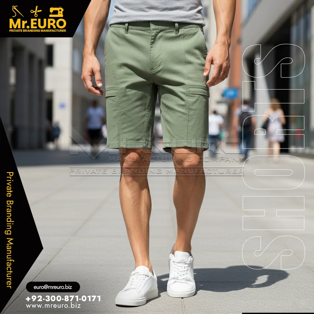 Custom Men's Cargo Casual Shorts With Multiple Pockets - Casual Shorts