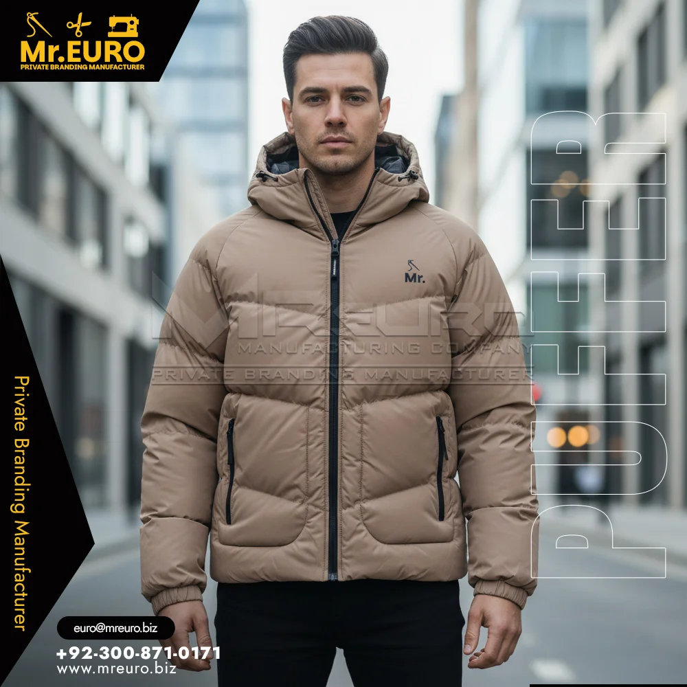 Custom Warm Winter Casual Puffer Jacket Cold Days - Puffer Jackets