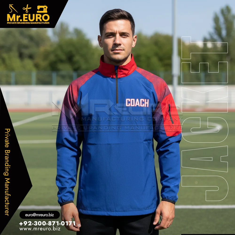 Custom Team Coach Quarter Zip Jacket - Coach Jackets