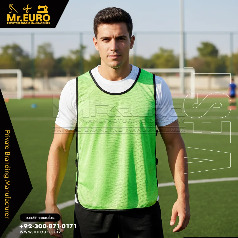 Custom Mesh High Viz Green Training Vest For Practice - Vest
