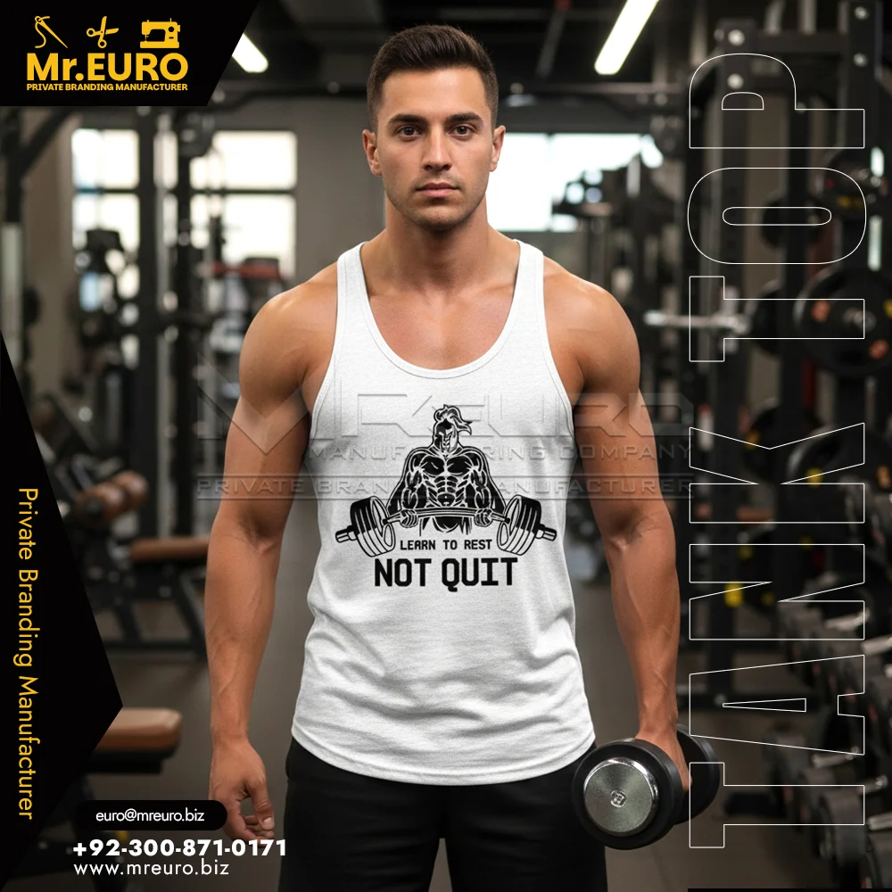 Custom White Workout & Training Gym Tank Top Fitness - Tank Top