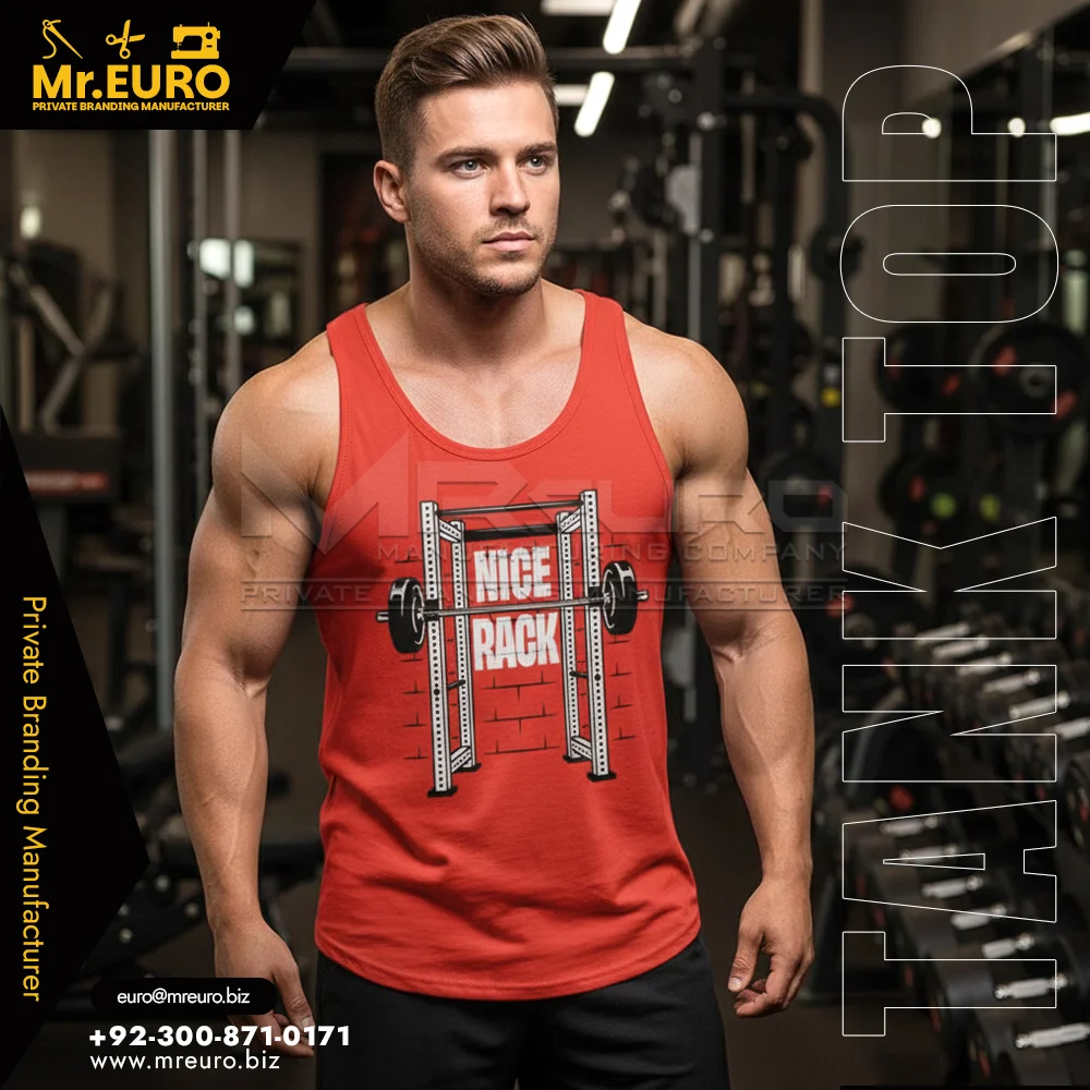 Custom Men's Red Training Tank Top - Tank Top