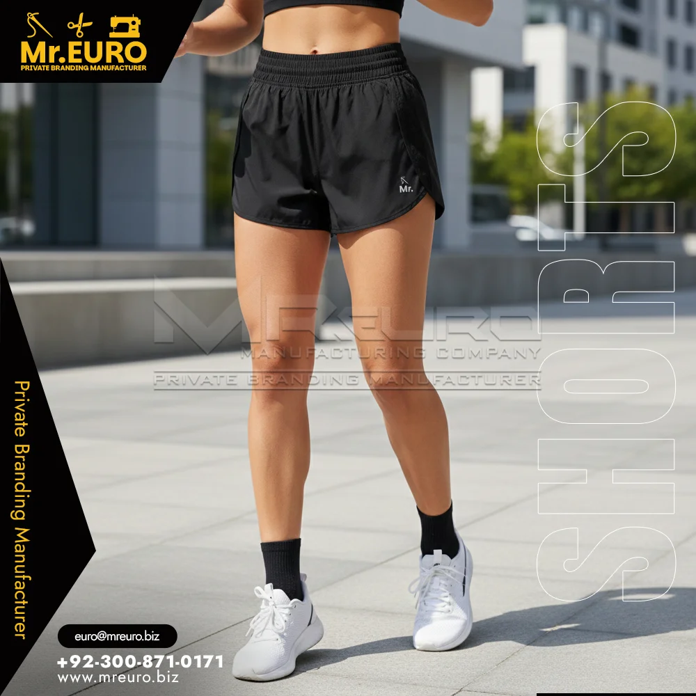 Custom Comfortable Summer Black Casual Shorts Women - Women Shorts