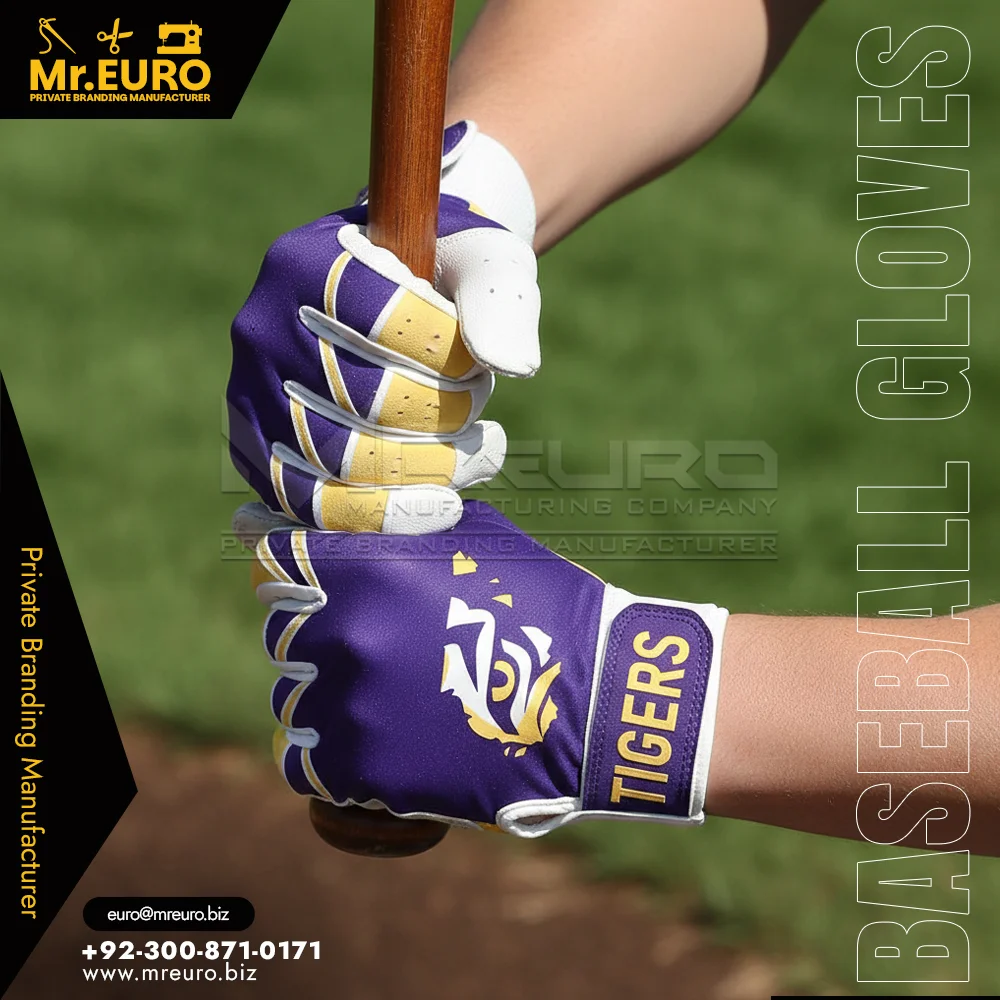 Custom Sublimation Baseball Batting Gloves Game Ready - Baseball Batting Gloves