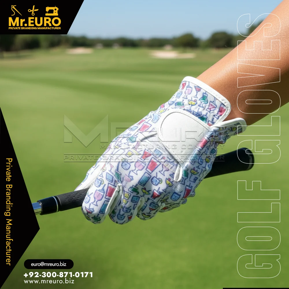 Custom Pattern Design Sublimation Golf Gloves - Golf Gloves