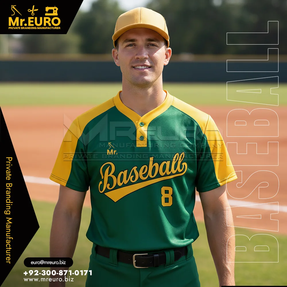 Custom Custom 2-Button Baseball Jersey Sublimated Design - Custom Baseball-Softball Uniforms