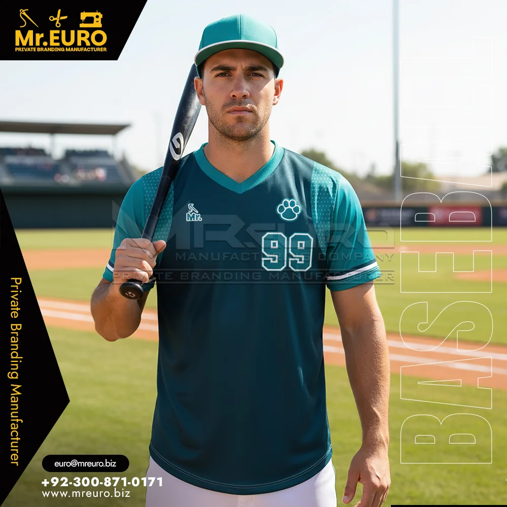 Custom Sublimation Baseball V-Neck Jersey Custom Team Wear - Custom Baseball-Softball Uniforms