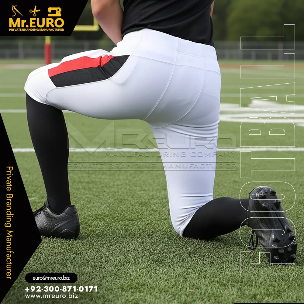 Custom Durable Football Pants Custom Belt Loop System - Custom American Football Uniforms