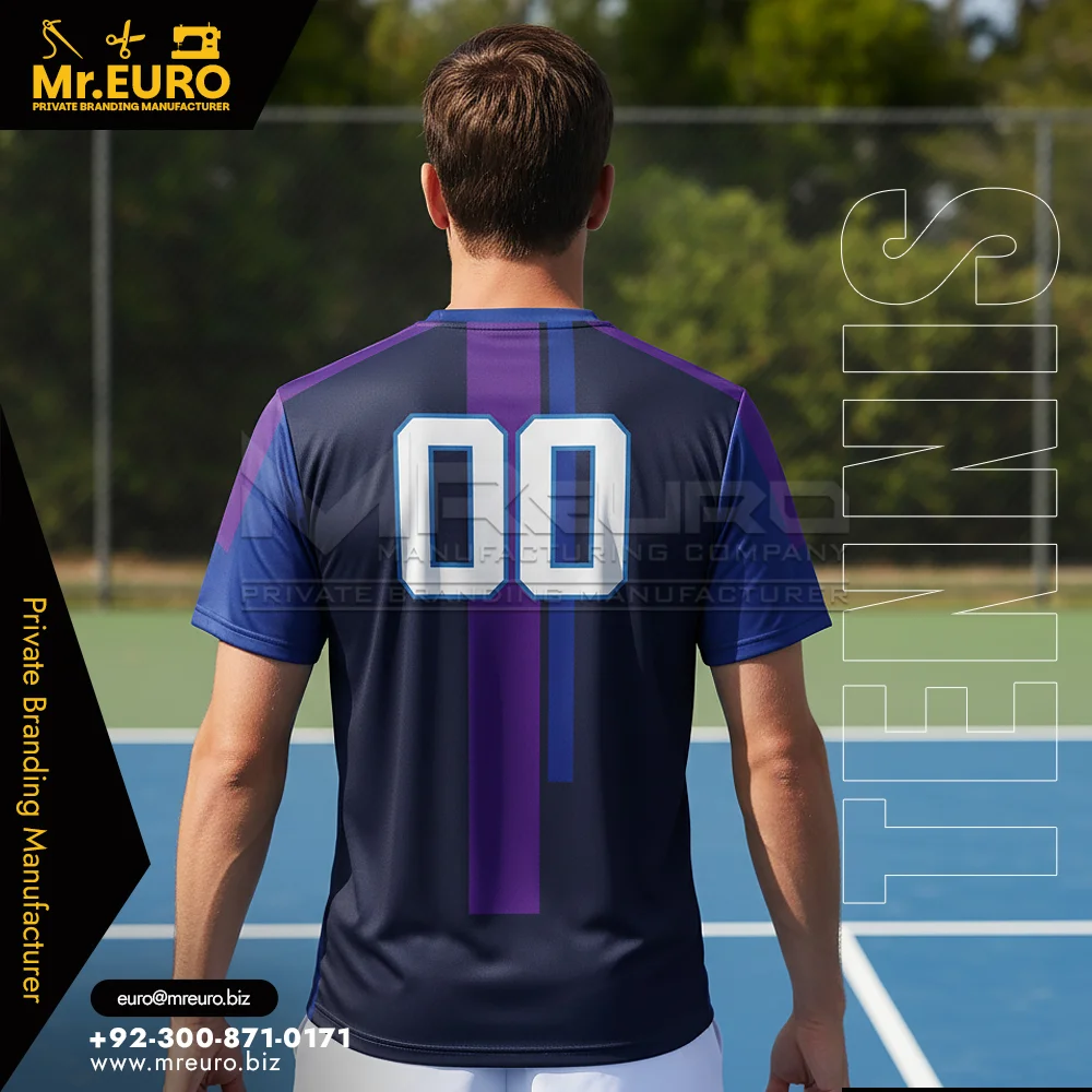 Custom Tennis Slim Fit Crew Neck T-Shirt Court Ready Fit - Custom Tennis Uniforms