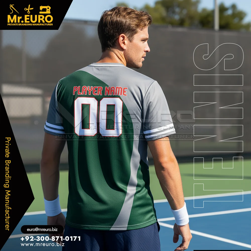 Custom Performance Crew Neck Tennis Tee Peak Athletic Wear - Custom Tennis Uniforms