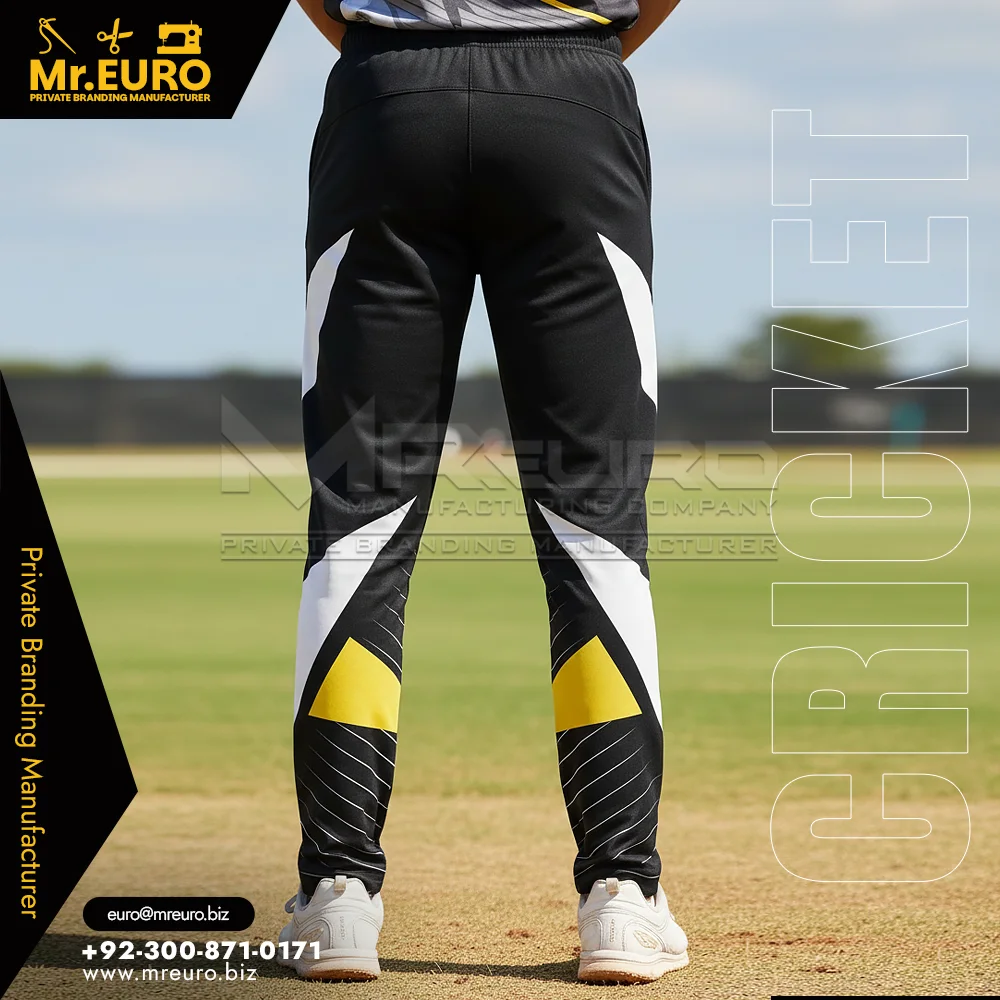 Custom Black & Yellow Cricket Trouser Performance Fit (Copy) - Custom Cricket Uniforms