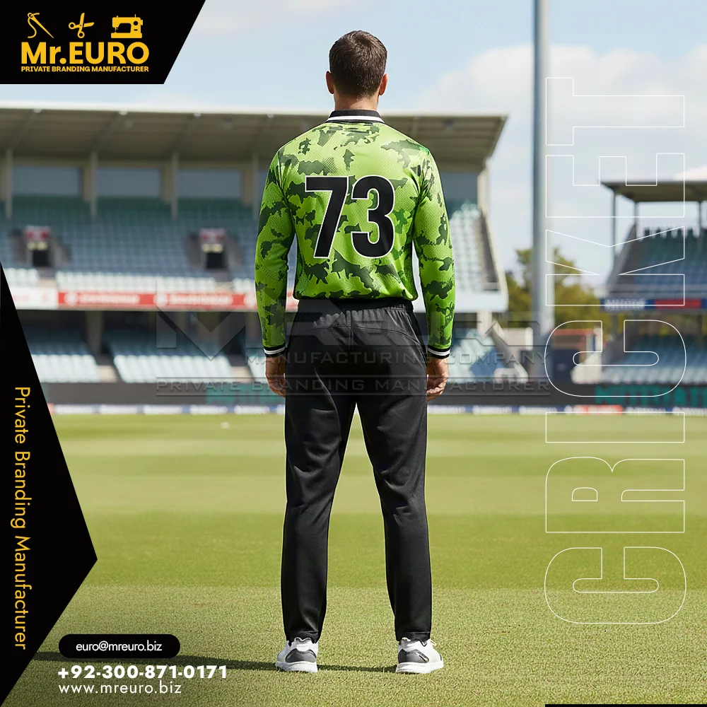 Custom Light Green Printed Cricket Uniform for Match Play - Custom Cricket Uniforms