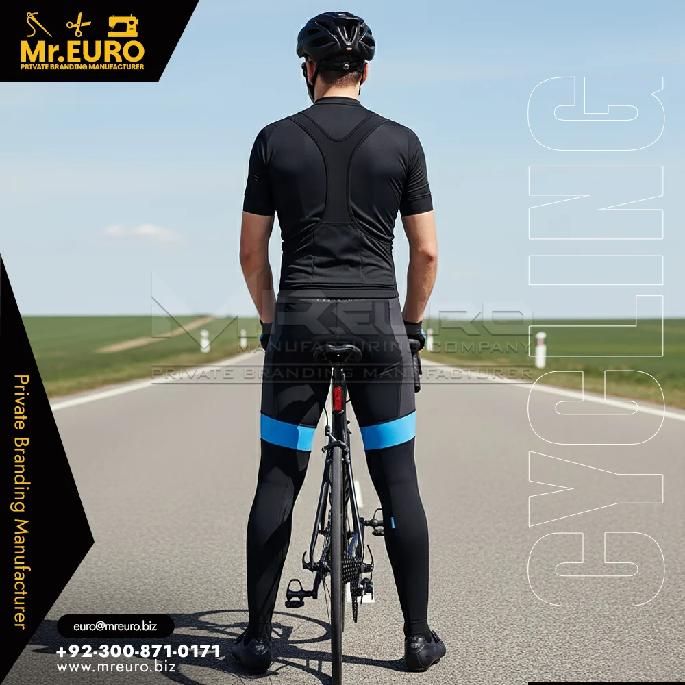 Custom Black Cycling Bib Tights Long Distance Rides - Custom Cycling Uniforms