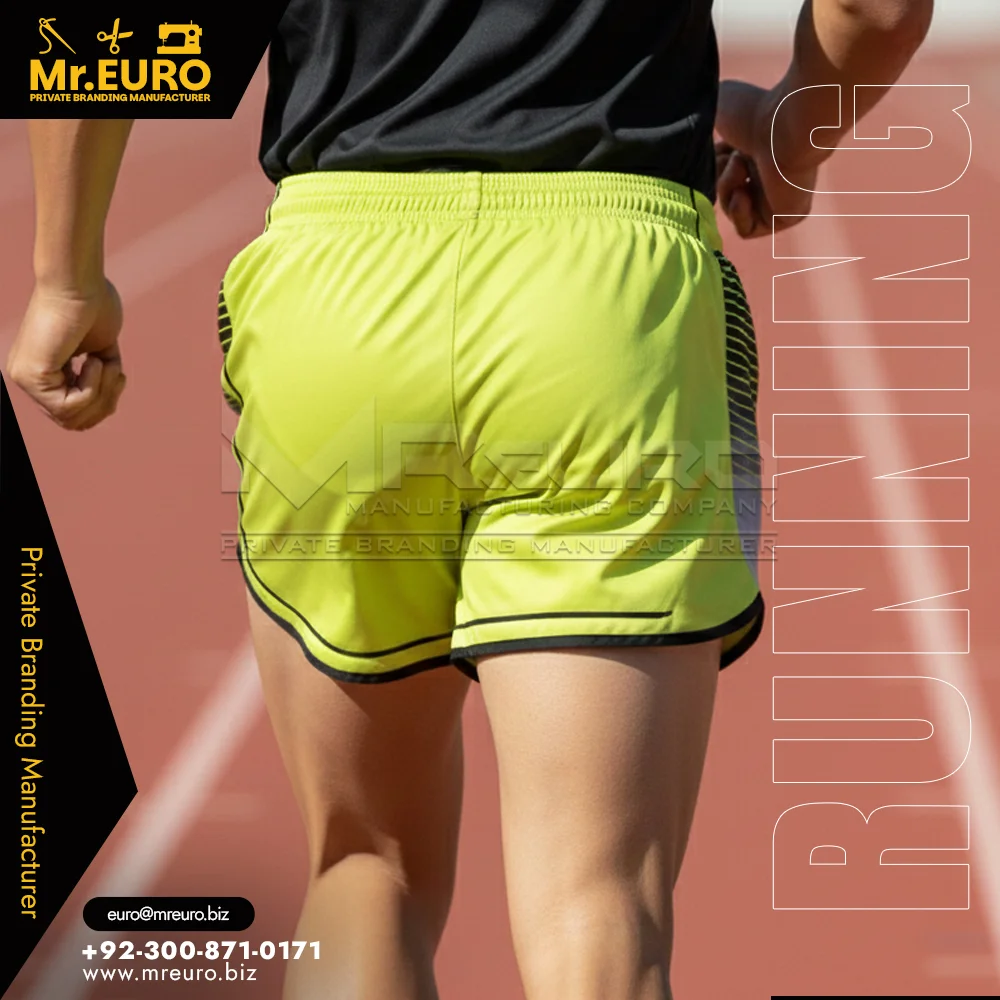 Neon Yellow Running Shorts For High-Visibility Runs - Alternate View