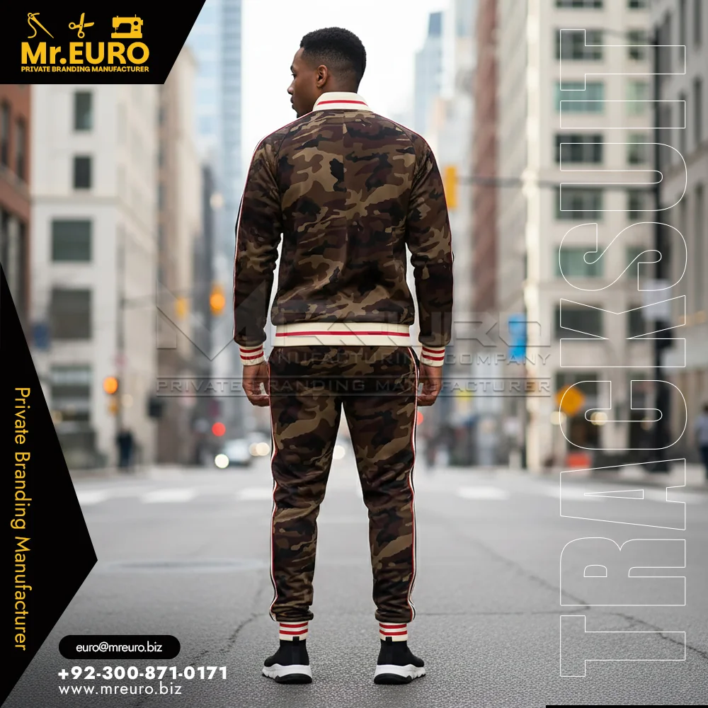 Custom Military Style Jogger & Jacket Camouflage Tracksuit - Tracksuits