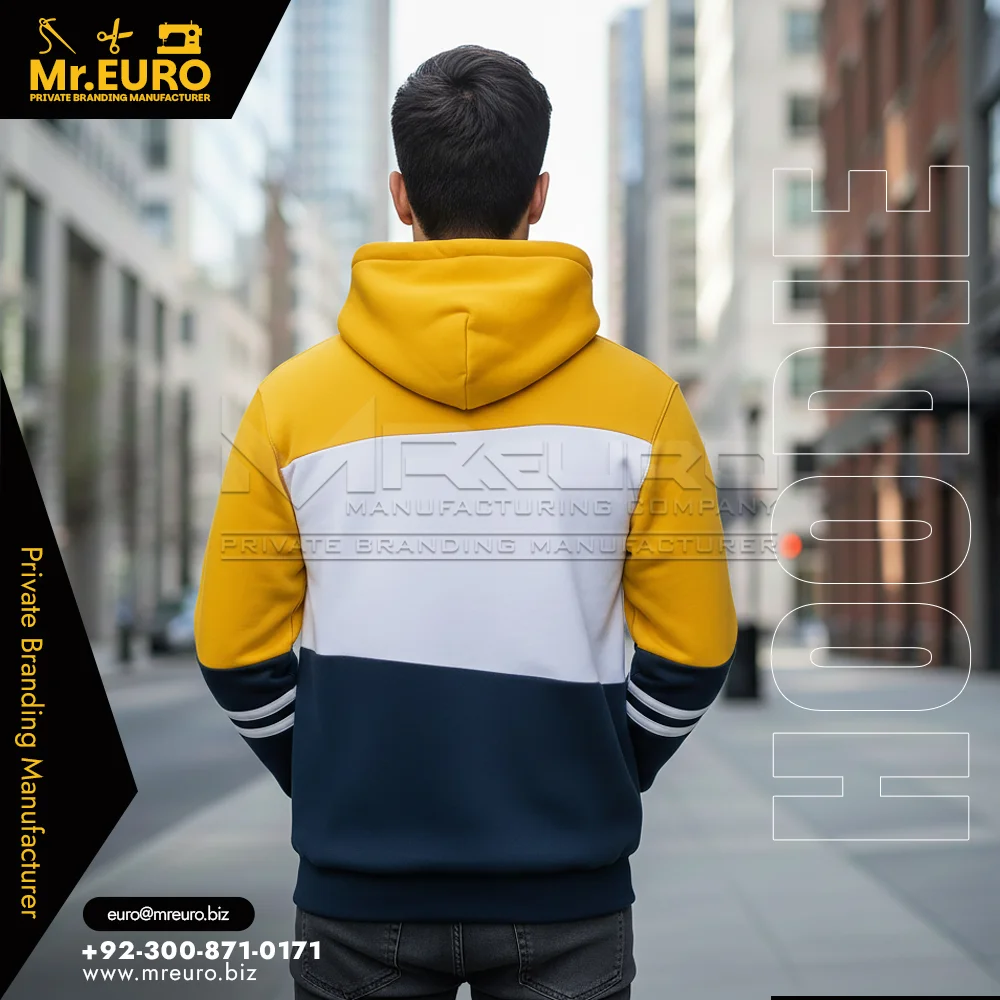 Custom Casual Color Block Hoodie Everyday Winter Wear - Hoodies-Sweatshirts