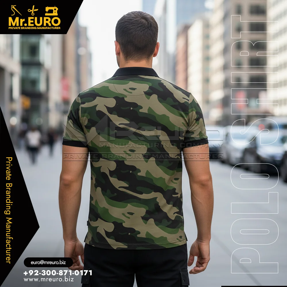 Custom Comfortable Style Camouflage Polo Shirt - Polo Shirts