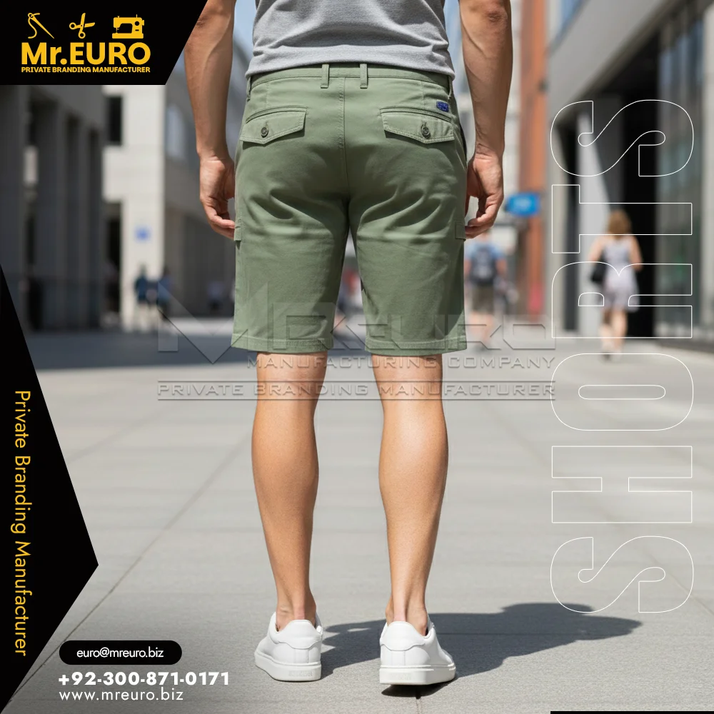 Men's Cargo Casual Shorts With Multiple Pockets - Alternate View