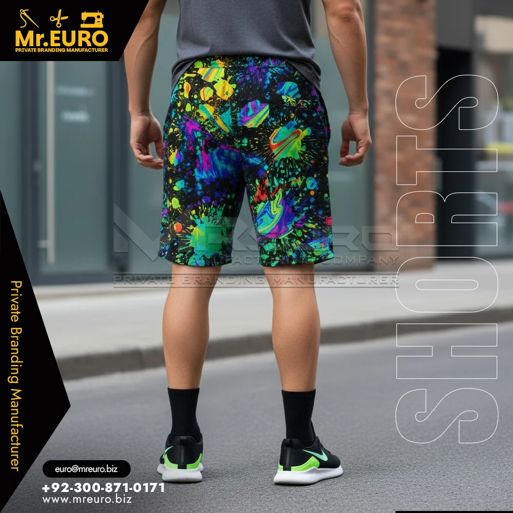 Custom Men's Multicolor Printed Sports Shorts For Training - Sports Shorts