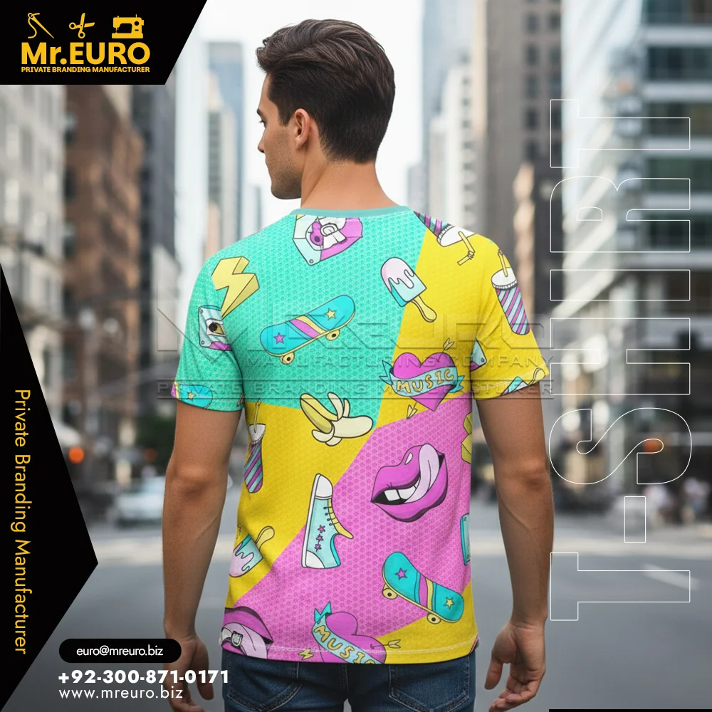 Custom Colorful Cartoon Sublimation T-Shirt Fun Style - Sublimation T-Shirts