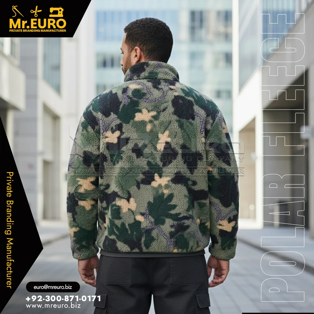 Custom Street Style Camouflage Polar Fleece Jacket - Polar Fleece Jackets