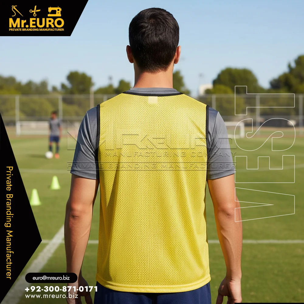 Custom Men's Yellow Training Vest High Energy Practice - Vest