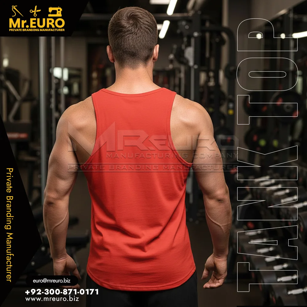 Custom Men's Red Training Tank Top - Tank Top