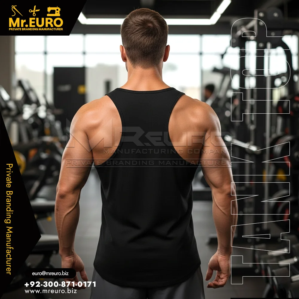 Custom Black Graphic Fitness Tank Top - Tank Top