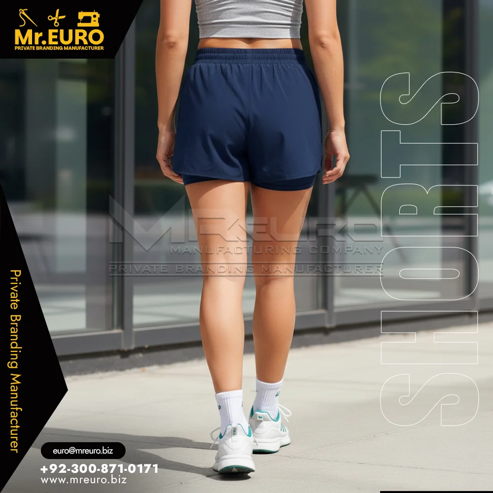 Custom Comfortable Navy Blue Shorts Women Wear - Women Shorts