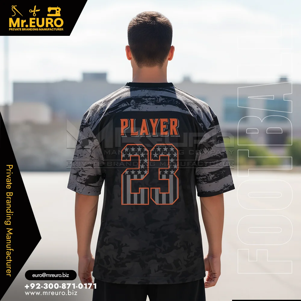 Custom Black American Football Fan Jersey Custom Design - Custom American Football Uniforms
