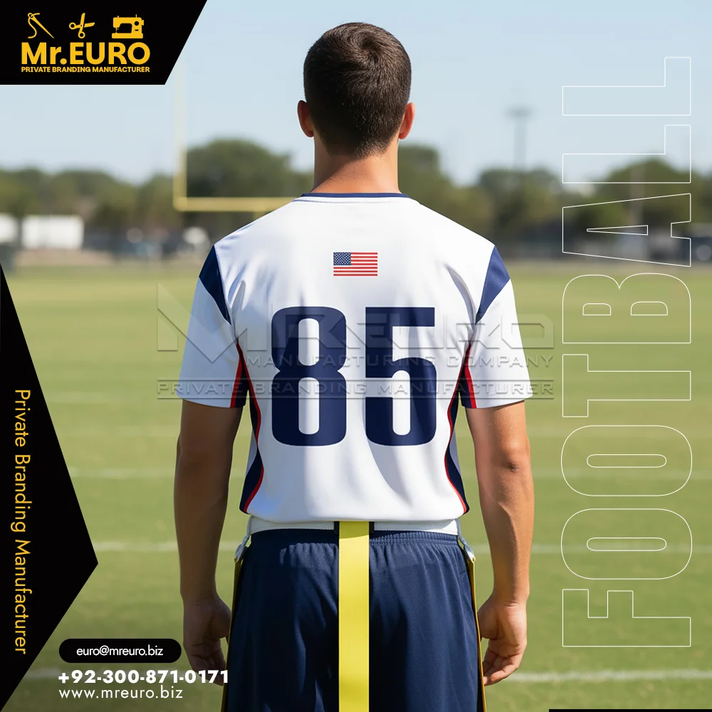 Flag Football Jersey Play Hard Look Good Design - Alternate View