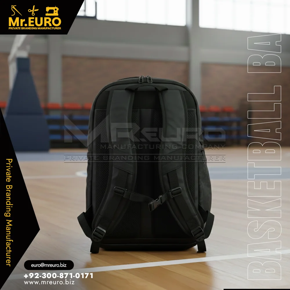 Custom Black Basketball Backpack Bag Front Ball Holder - Basketball Bags