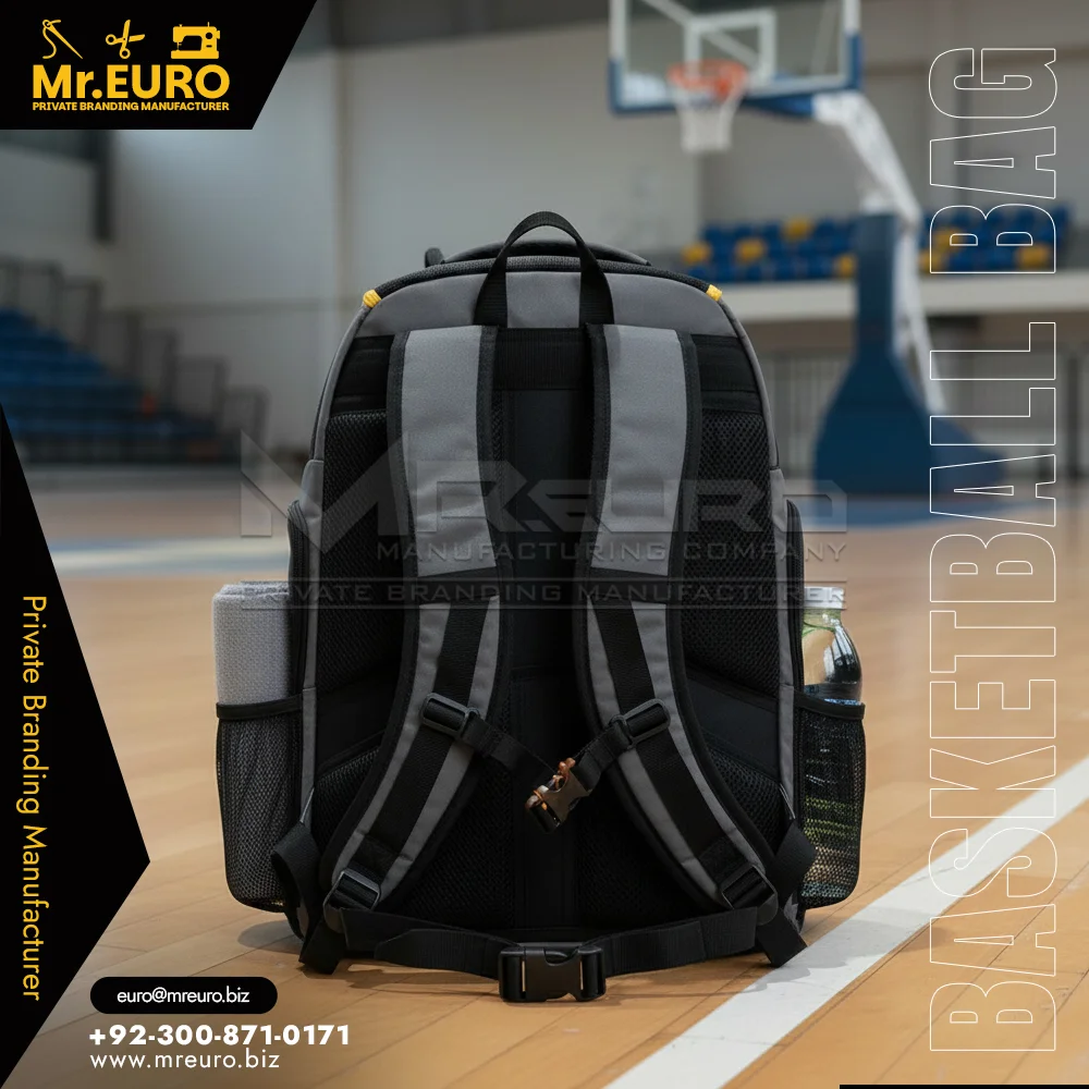 Custom Multi Compartment Gray Basketball Backpack Bag - Basketball Bags