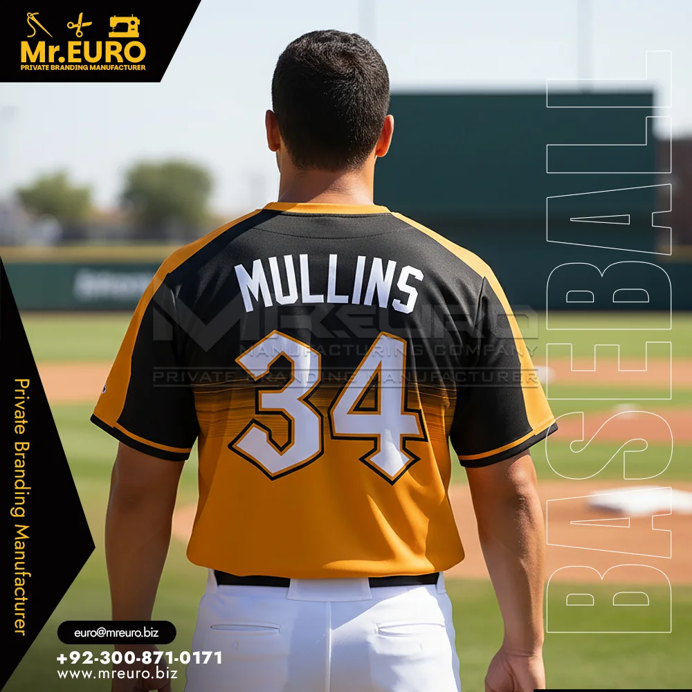 Baseball Crew Neck Jersey Custom Sublimated Design - Alternate View