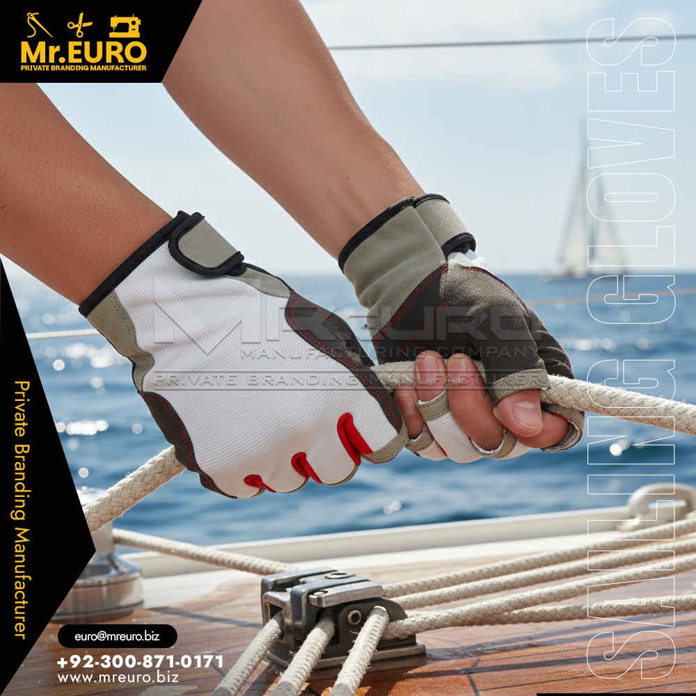 Professional White Sailing Gloves