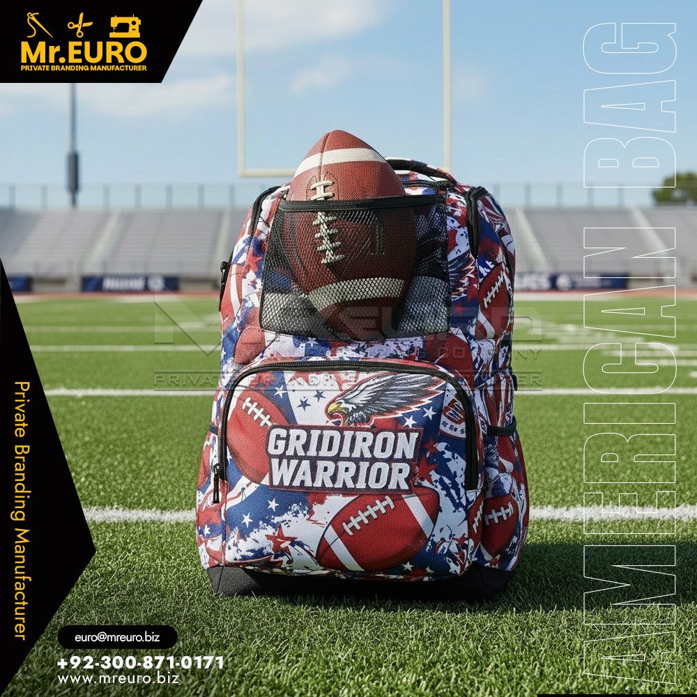 Sublimation Stylish American Football Backpack Bag
