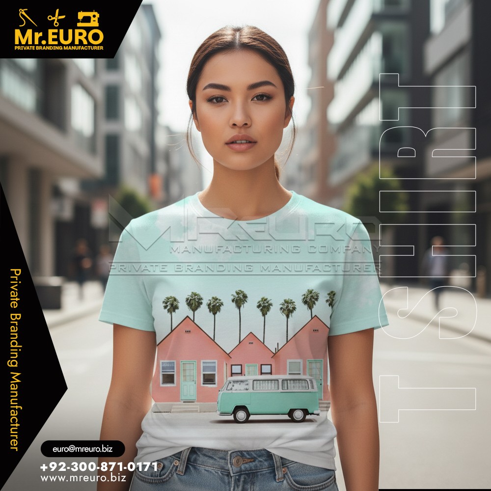 Women Pastel Print Crew Neck T-Shirt