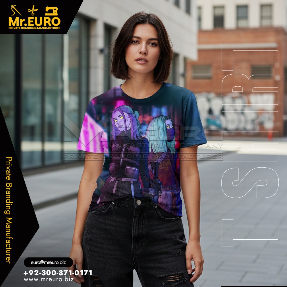 Women Stylish Abstract Print Crew Neck T-Shirt